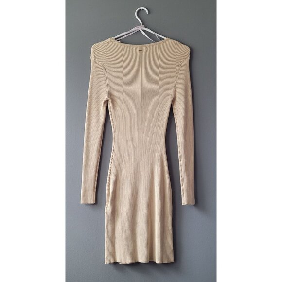 Guess Women's Fitted Mini Knit Stretch Sweater Dress Long Sleeve Small - Picture 2 of 10
